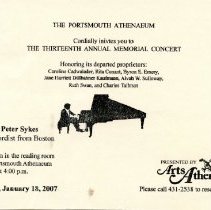 Bavicchi Ephemera Collection, January - February, 2007.